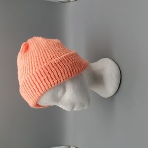 Handmade Winter Hat Peach Adult S/M